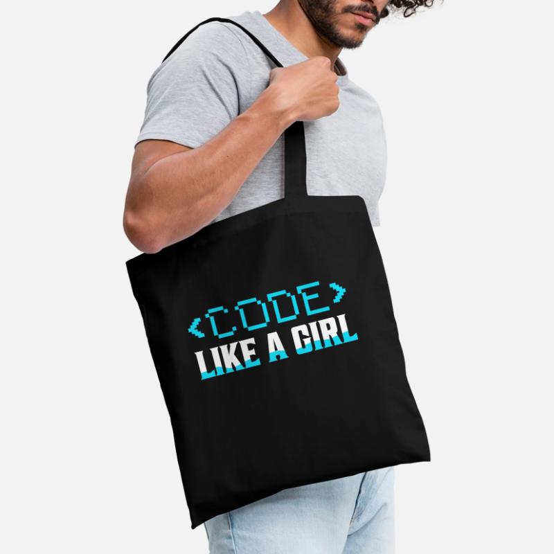 Code Like A Girl Coding Programmer Tote Bag