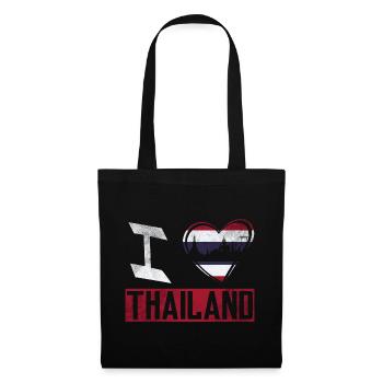 Ich liebe Thailand - Stoffbeutel - Schwarz - Vorne