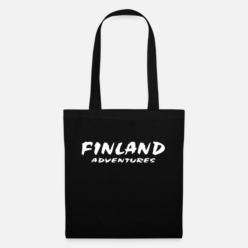 Finnland - Stoffbeutel - Schwarz