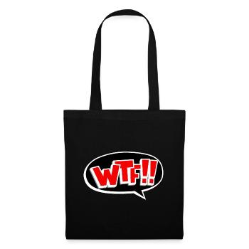 Funny WTF What the fuck gift - Tote Bag - black - Front