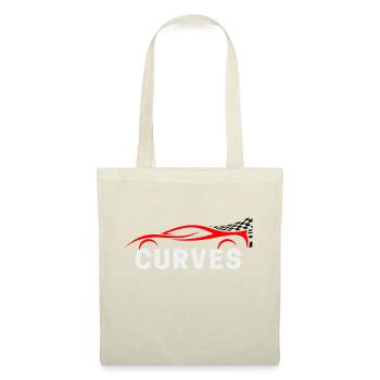 Courbes de voiture - Sac en tissu - nature - Devant