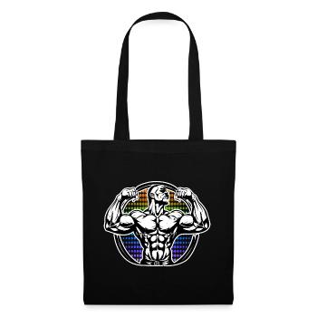 Power Figure in Rainbow Halos Bodybuilder - Tote Bag - black - Front