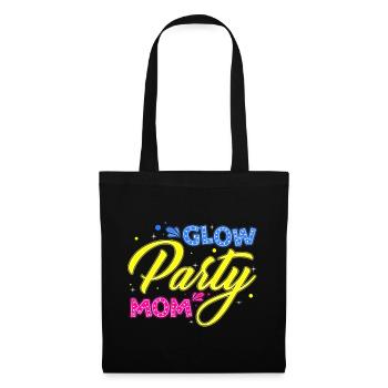 Glow Party Mom Happy Birthday Mom Outfit Design Pa - Stoffbeutel - Schwarz - Vorne