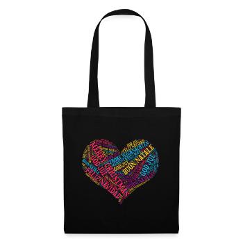 Merry Christmas Merry Christmas WordCloud t-shirt - Tote Bag - black - Front