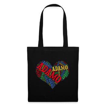 Adamo word cloud coeur t-shirt cadeau t-shirt - Sac en tissu - noir - Devant