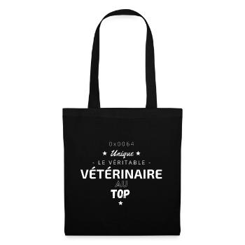Le véritable Vétérinaire au top - Sac en tissu - noir - Devant