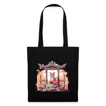 Fox Japan Inari Temple Kami Nippon Shinto - Tote Bag - black - Front