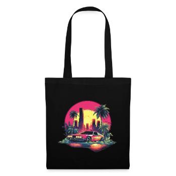 Retro 80s Vintage Car - Stoffbeutel - Schwarz - Vorne