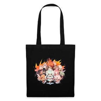 Manga Hero Girls Awesome Creatures Comic Fantasy - Tote Bag - black - Front