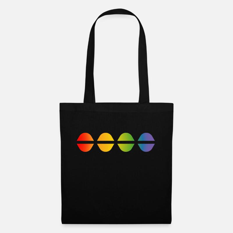 Regenbogen dsign - Stoffbeutel - Schwarz