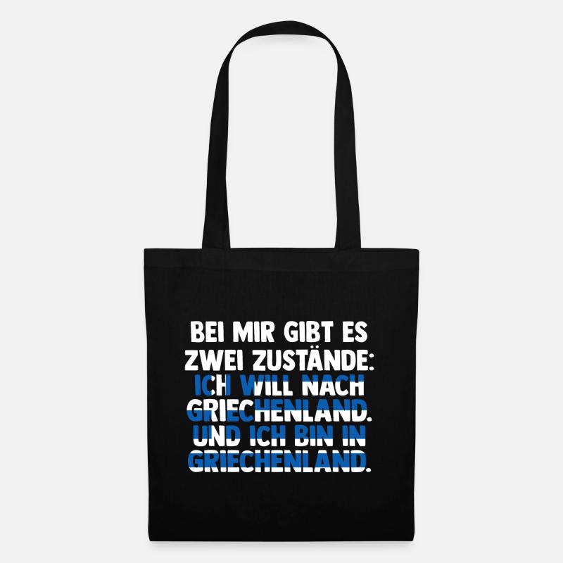Griechen Grieche Griechenland - Stoffbeutel - Schwarz