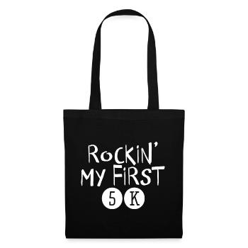Faire vibrer mon premier 5 km - Sac en tissu - noir - Devant