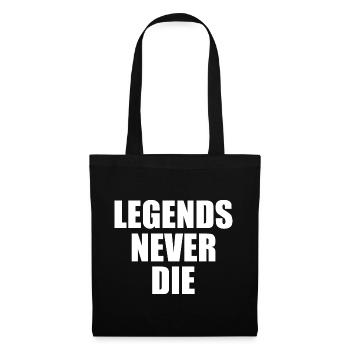 Legends never die - Stoffbeutel - Schwarz - Vorne