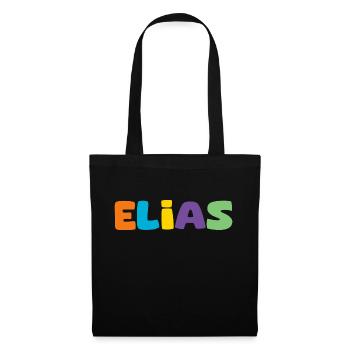 Name - Elias - Stoffbeutel - Schwarz - Vorne