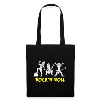 Retro Rock 'n' Roll Musik Band Design - Stoffbeutel - Schwarz - Vorne