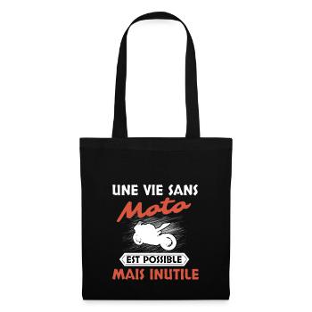 Moto - Sac en tissu - noir - Devant