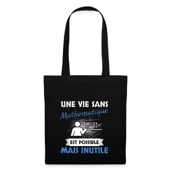 Mathématique - Sac en tissu - noir - Devant