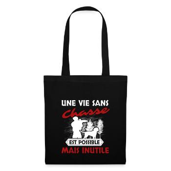 Chasse - Sac en tissu - noir - Devant