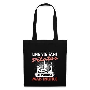 Pilates - Sac en tissu - noir - Devant