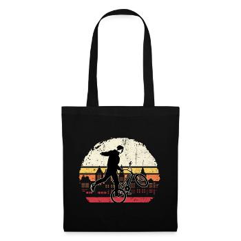 Sunset BMX Wheelie Silhouette - Tote Bag - black - Front