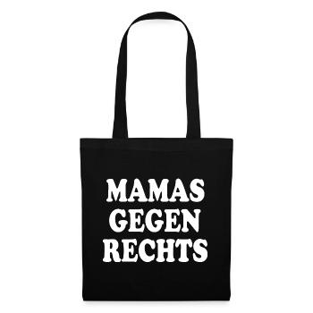 Mamas gegen rechts - Stoffbeutel - Schwarz - Vorne