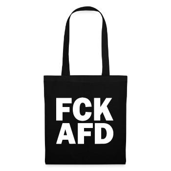 Fck afd - Stoffbeutel - Schwarz - Vorne