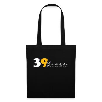 Vintage 1985 Drôle 39 ans Bday Hommes Femmes - Sac en tissu - noir - Devant