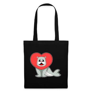 Seal Heart - Tote Bag - black - Front