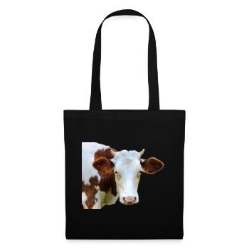 funny cow cow head gift farmers farmers - Tote Bag - black - Front