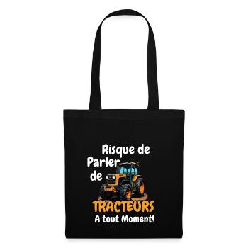 Risque de parler de tracteurs a tout Moment - Sac en tissu - noir - Devant
