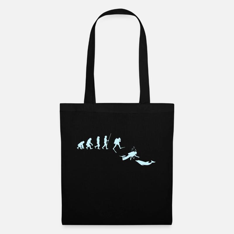 Taucher Evolution Tauchen Delphin - Stoffbeutel - Schwarz
