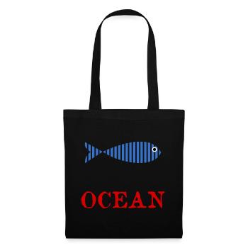 POISSON. POISSON D'AVRIL. VACANCES. ETE. HUMOUR - Sac en tissu - noir - Devant