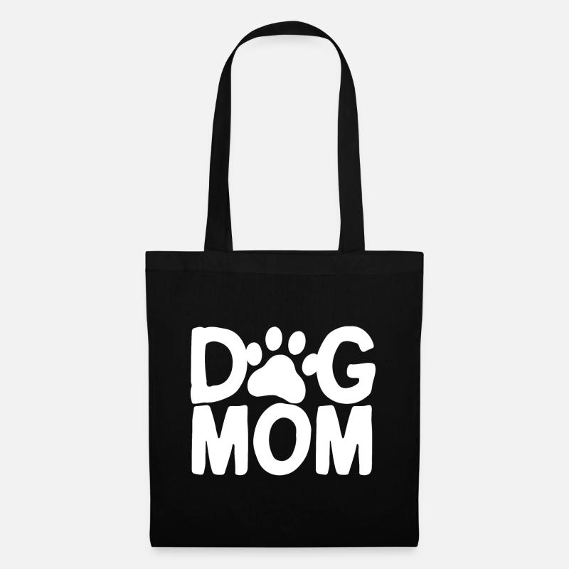 MAMAN DE CHIEN Blanc - Sac en tissu - noir