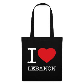 I LOVE LEBANON - Stoffbeutel - Schwarz - Vorne