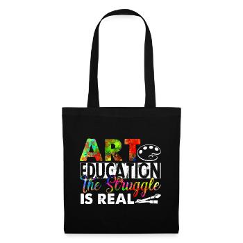 Art Teacher Art Education The Struggle Is Real - Tote Bag - black - Front