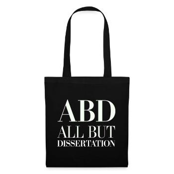 ABD All But Dissertation 6 - Stoffbeutel - Schwarz - Vorne