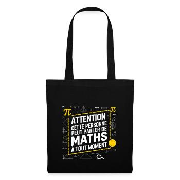 Math Genie mathématique - Sac en tissu - noir - Devant