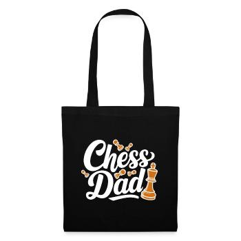 Chess Dad Schach Spruch Zitat - Stoffbeutel - Schwarz - Vorne