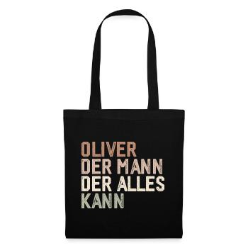 Oliver L’homme qui sait tout Prénom Oliver - Sac en tissu - noir - Devant