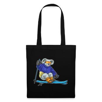 Koala Skier Ski Sports d’hiver - Sac en tissu - noir - Devant