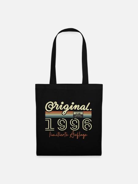 Original 1996 Vintage 1996 Geburtstag Retro 1996 - Stoffbeutel - Schwarz