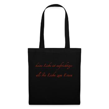 keine Liebe - Stoffbeutel - Schwarz - Vorne