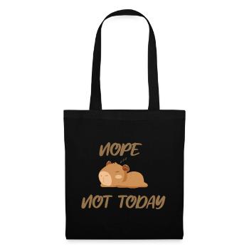 Nope not today capybara - Tote Bag - black - Front