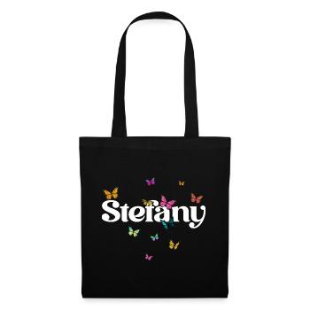 Beautiful girl's name with butterflies STEFANY - Tote Bag - black - Front