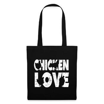 Chicken Love Graffiti Design - Tote Bag - black - Front