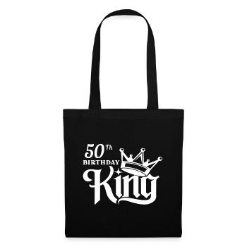50th birthday king - Tote Bag - black - Front