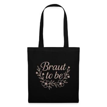 future mariée / design minimaliste - Sac en tissu - noir - Devant