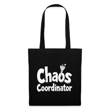 Chaos Coordinator - Lustiger Spruch - Stoffbeutel - Schwarz - Vorne