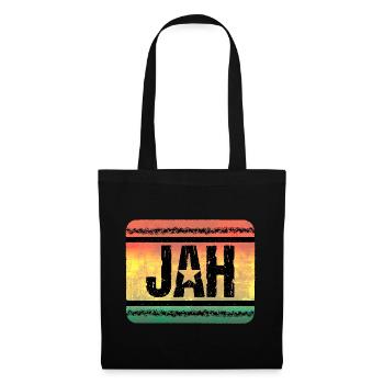 Jah Star dans le style Reggae Vintage - Sac en tissu - noir - Devant
