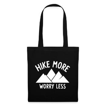 Hike More Worry Less Mountains - Tote Bag - black - Front